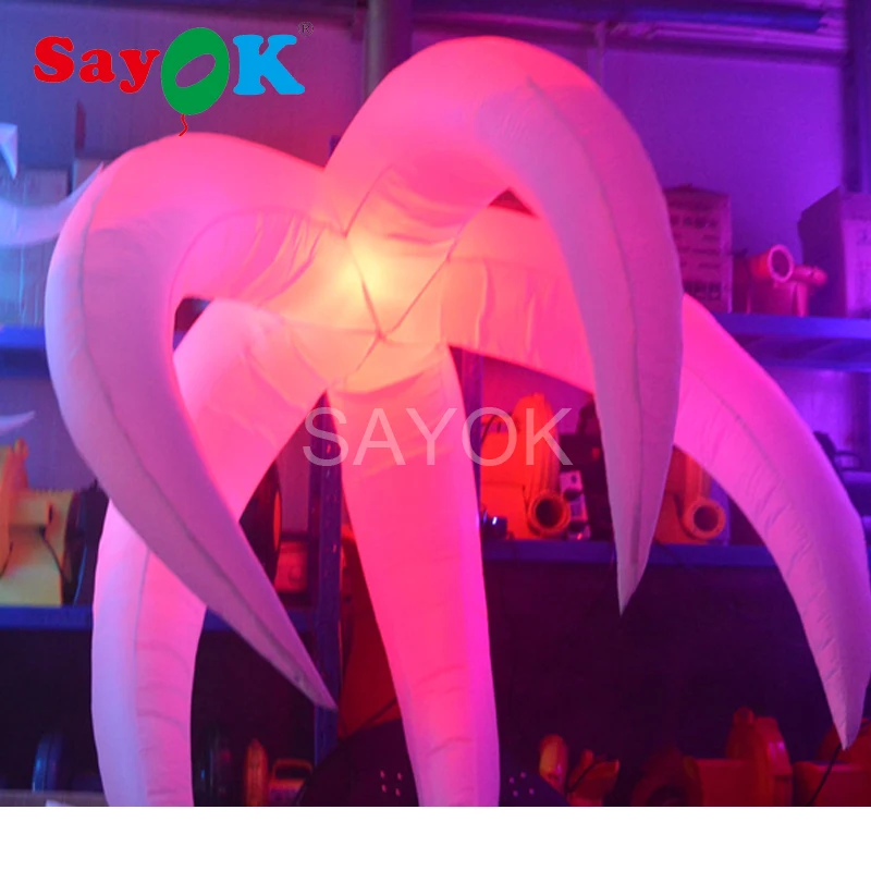 

Giant Inflatable star balloon led inflatable flower lighting decoration for party, night club