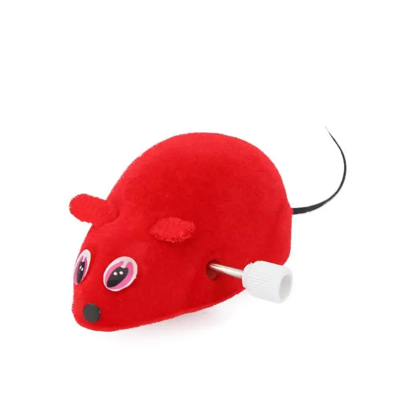 Интересные игрушки для кошек заводная мышь игрушка для крыс для кошки котенка плюшевая игра-головоломка забавная игрушка в подарок товары для домашних животных - Цвет: Красный