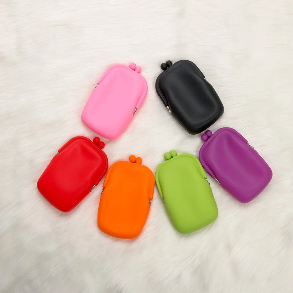 Fashion Cute Jelly Rubber Silicone Cosmetic Makeup Bag Mini Coin Purses