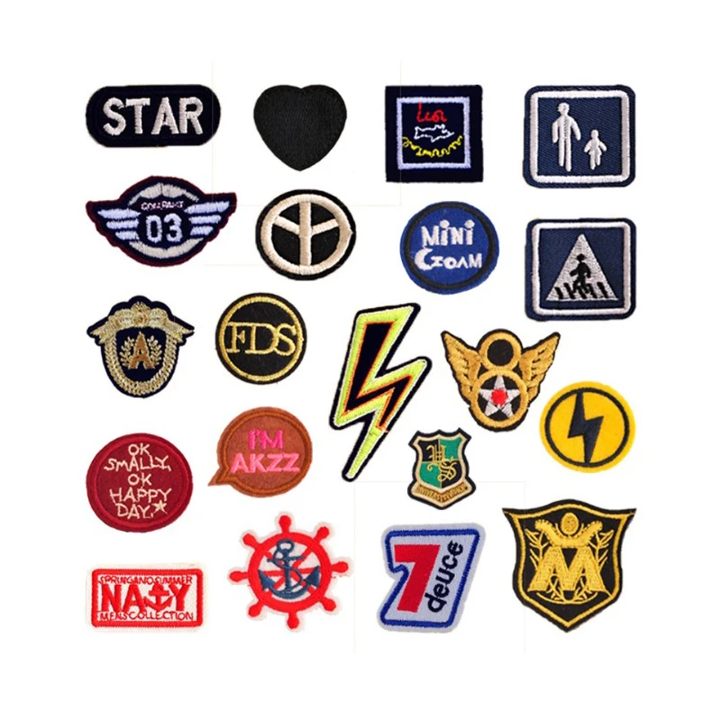 

Cool Peace NAVY Anchor Black heart Sidewalk Patches Iron On Or Sew Fabric Sticker For Clothes Badge Embroidered Appliques DIY