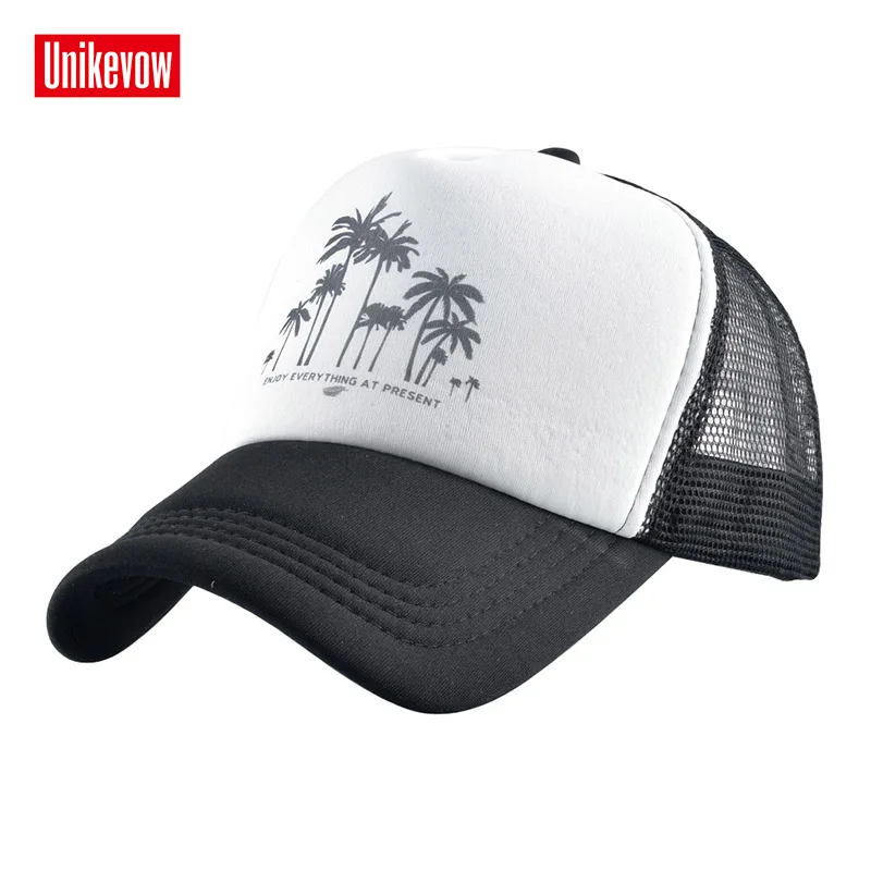 

UNIKEVOW Trees printed Mesh Baseball Cap Men Summer Outdoor Sport Snapback Hat Women Racing Cap Hip Hop Casquette Skateboard