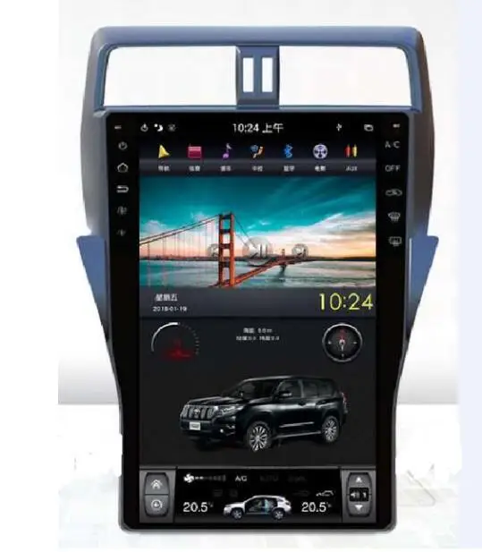 Чистый 1" Tesla Android 7,1/6,0 подходит для TOYOTA PRADO/LC150/PRADO 150 автомобильный dvd-плеер навигация gps радио