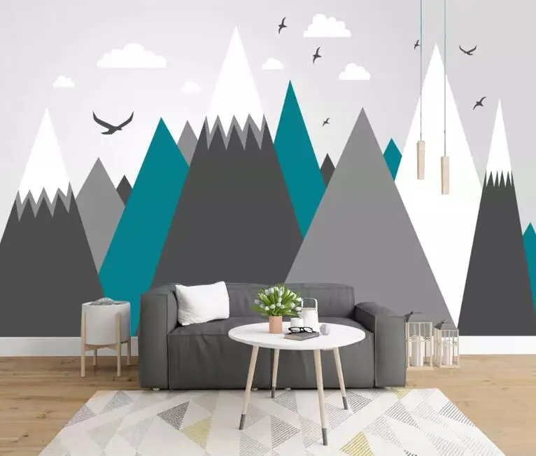 Beibehang обои для гостиной современный абстрактный геометрический пейзаж птица росписи ТВ фоне стены papel tapiz 3d обои