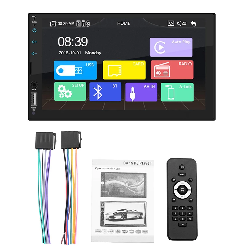 2 Din Apple Carplay coche Radio Bluetooth Android Auto 7 \