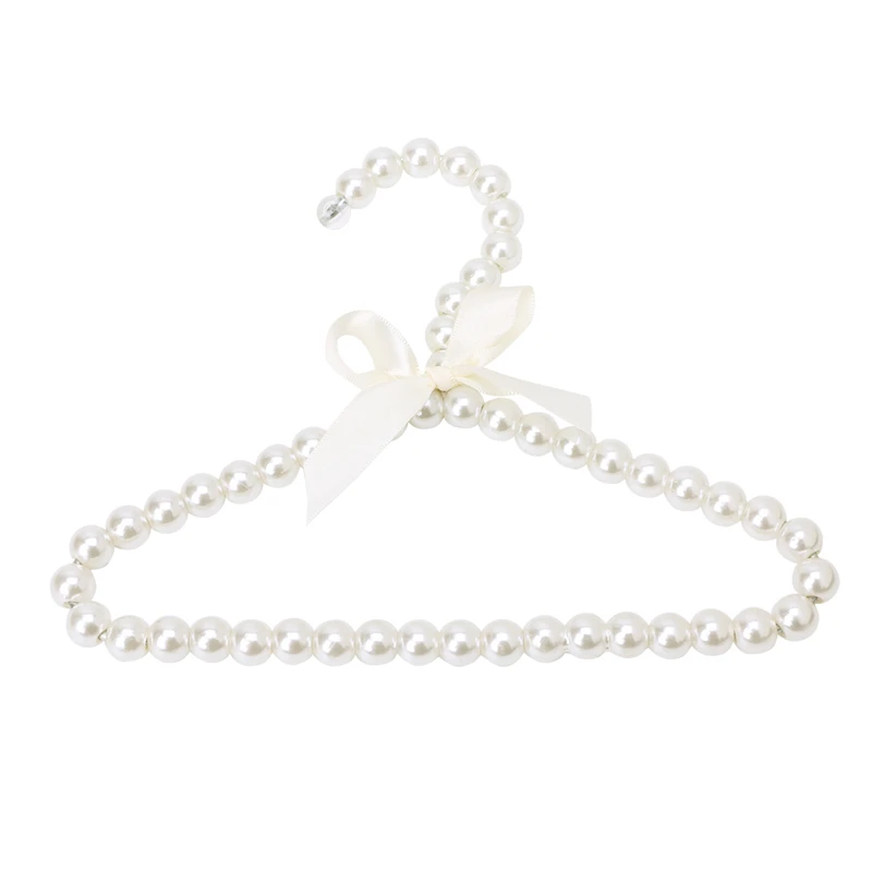 3pcs Plastic Pearl Beaded Bow Clothes Dress Coat Hangers Wedding F Kid Children font b Pet