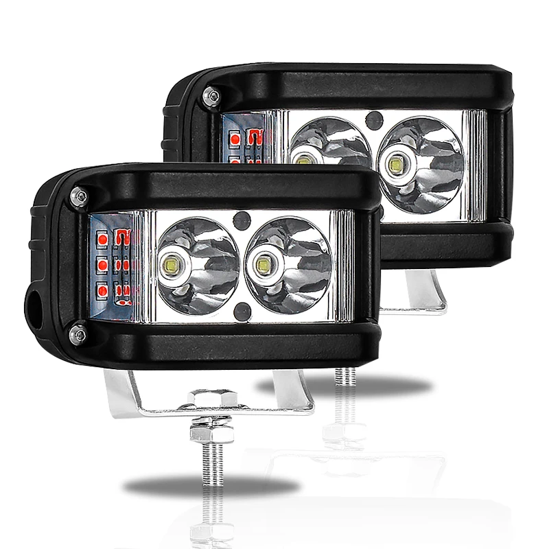 

Work Light 20W Led Bar Side Flash Strobe Driving Fog Light for Offroad Truck Tractor SUV ATV Boat 4x4 Accessories rampe led Beam