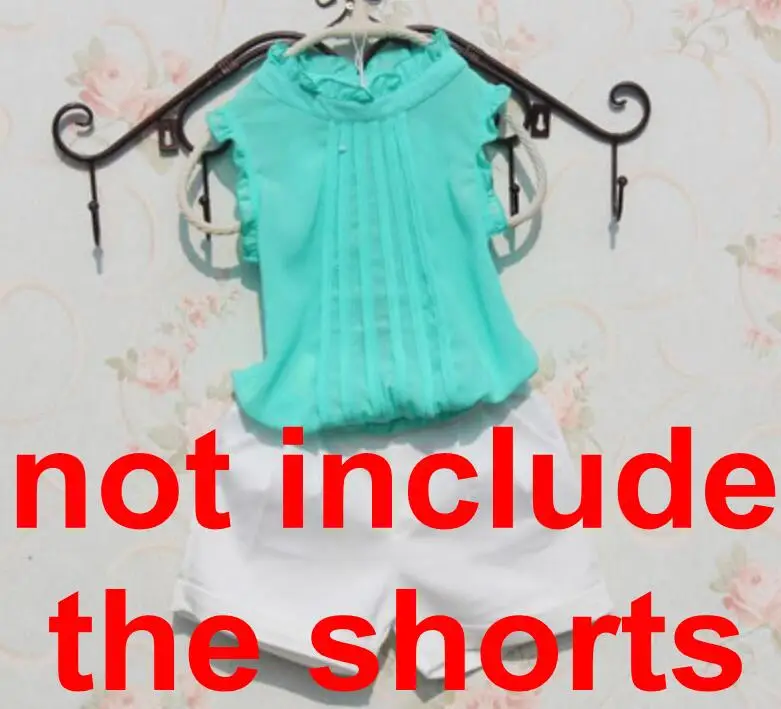 Летняя блузка для девочек, рубашки для детей, одноцветные школьные блузки без рукавов для девочек, топ, детская одежда для подростков 6, 8, 10, 12 лет - Цвет: design 5 green