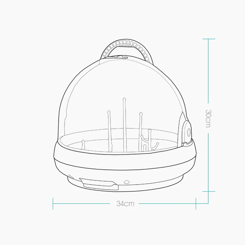 Baby Portable Bottle Drying Racks with Anti-dust Cover Large Nursing Bottles Storage Box Travel Feeding Organizer