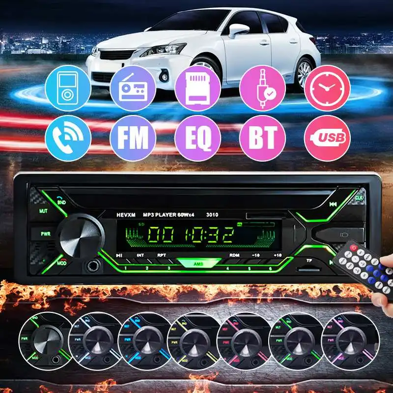 Bluetooth Авторадио автомобиля стерео MP3/USB/SD/AUX-IN fm-радиоприемник усилитель DC12V классический автомобильный стерео аудио