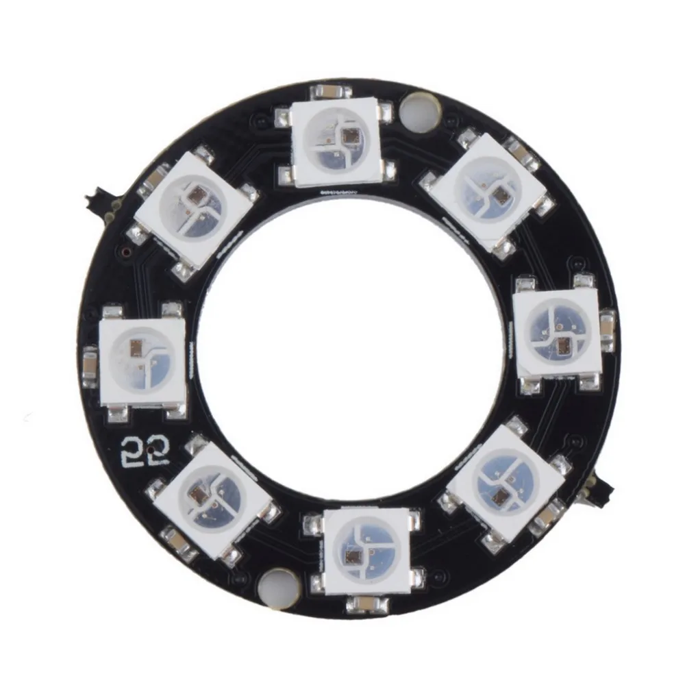 Дропшиппинг новое прибытие WS2812 8 Bit 5050 RGB Светодиодная лампа панель круглое кольцо