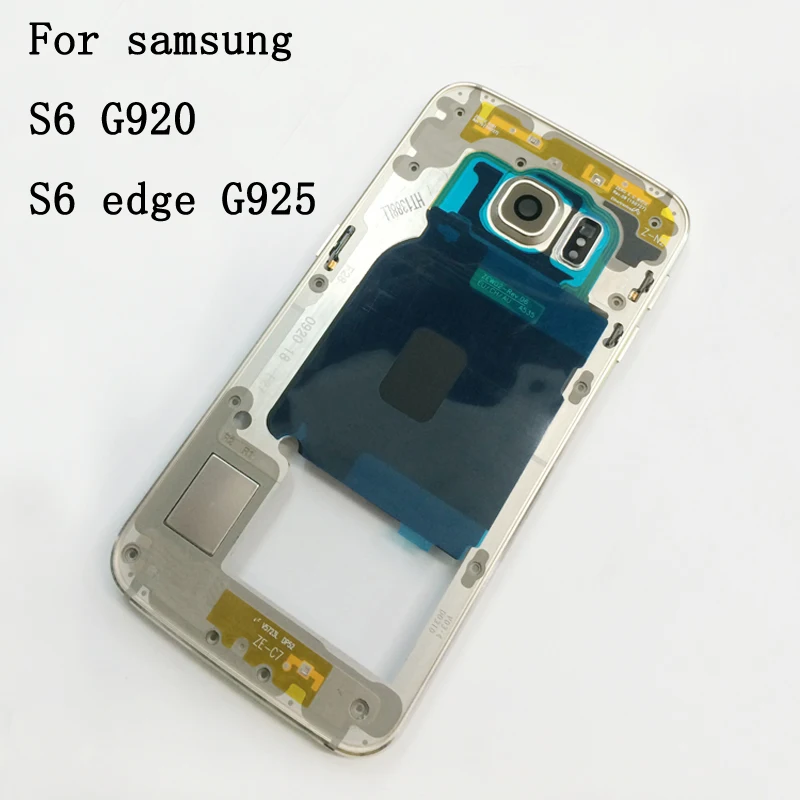 Средняя пластина рамка для Samsung Galaxy S6 G920F edge G925F полный корпус передняя Задняя