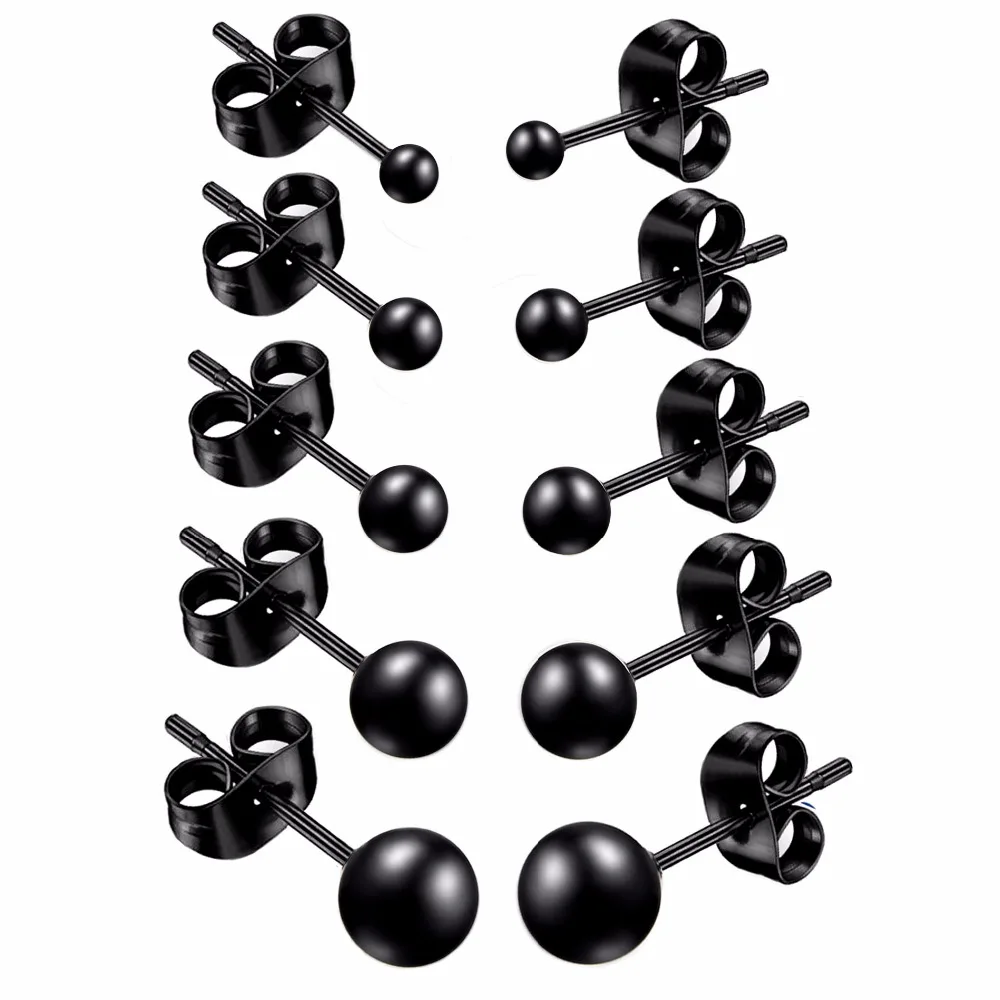 Buy Wholesale Stud Earrings Stainless Steel Round Ball