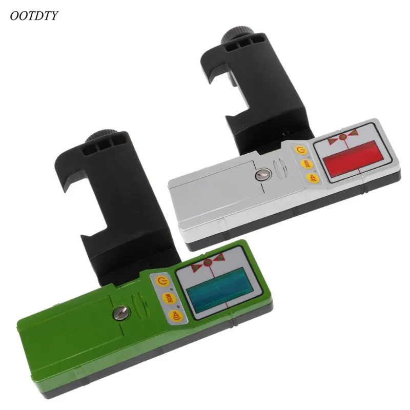 

OOTDTY Outdoor Laser Level Detector Red & Green beam Cross Line Laser Receiver w Clamp