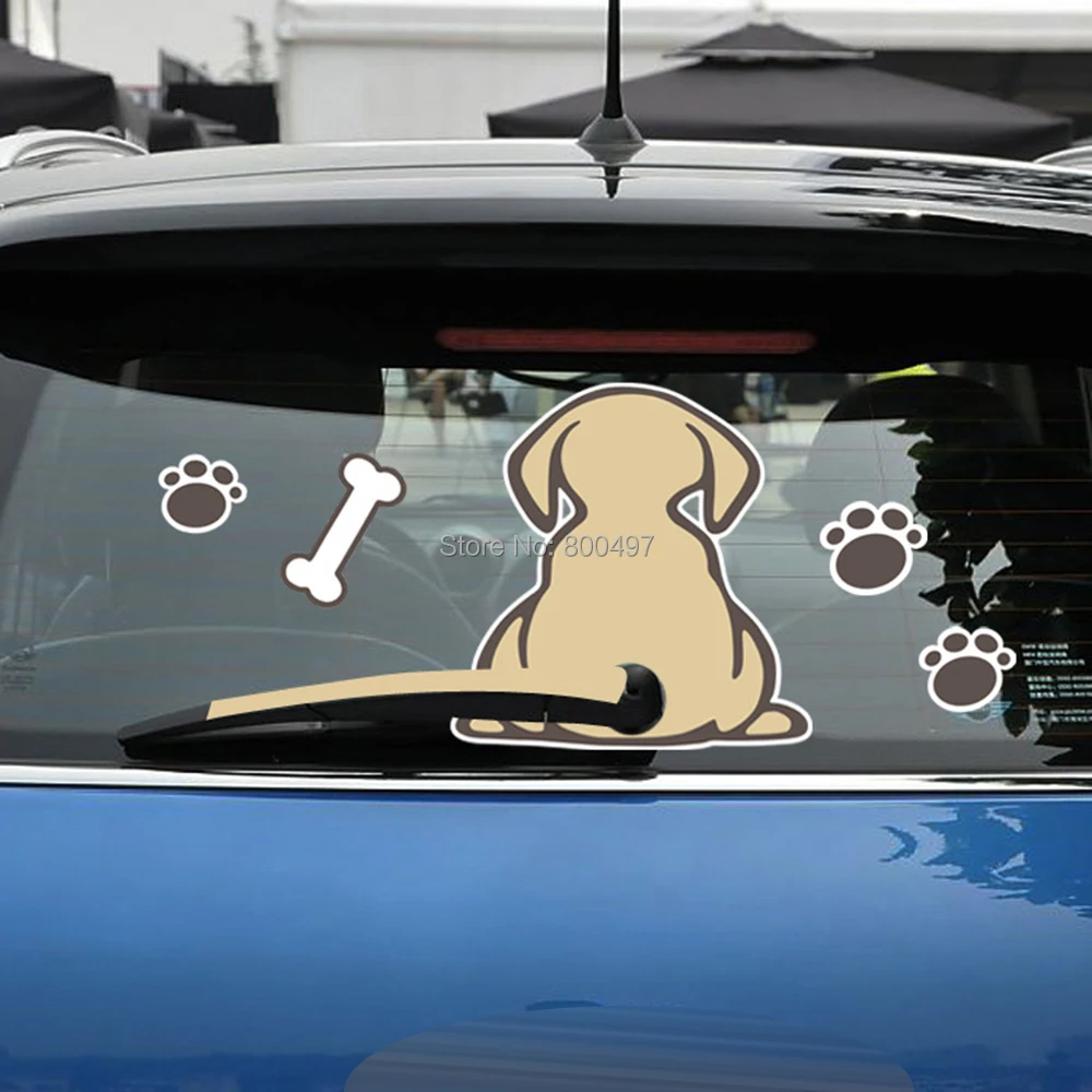 10 x Funny Dog Car Rear Window Wiper Decal Car Body Stickers