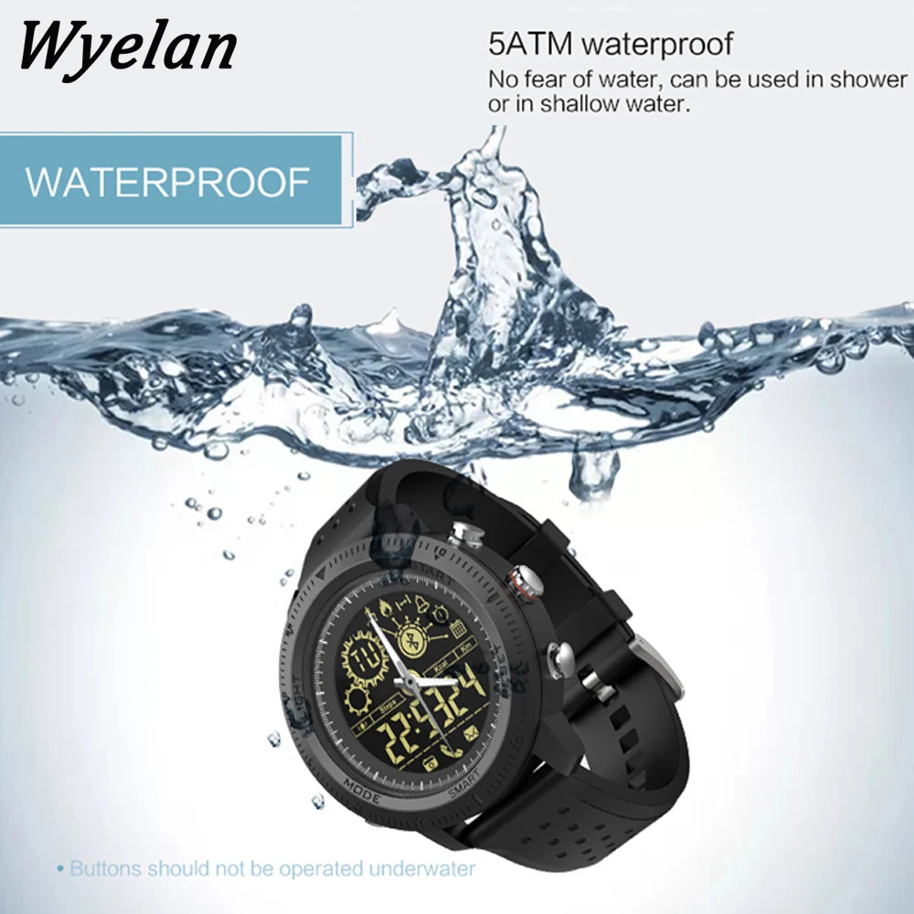 wyelan NX02 Sport Activity Tracker Calories Pedometer Smartwatch Stopwatch Call SMS Reminder 33-month Standby Time Smart Watch |