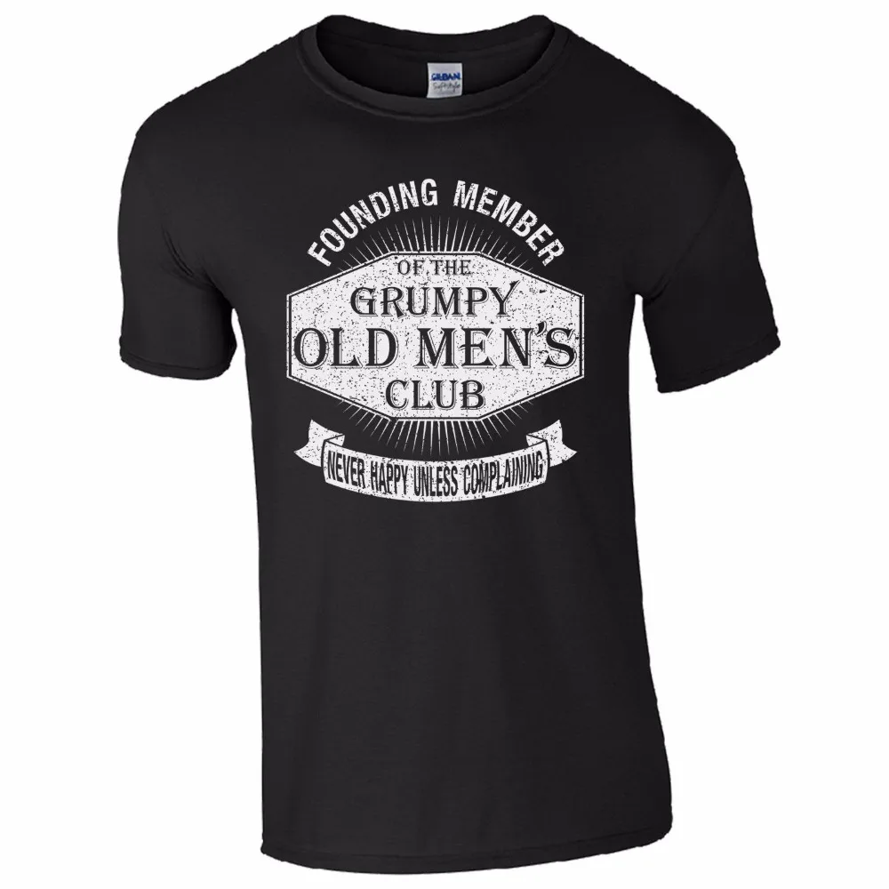 Новый Grumpy Old Для мужчин's Club футболка смешные папа Дедушка День Отцов Шутка Подарок Топ короткий рукав o-образным вырезом хлопковая футболка