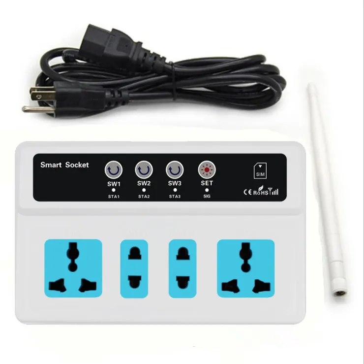 

FanMao NEW Remote Control Wireless 4/3 Sockets Mobile Phone GSM SIM Smart Socket Switch Smart Home Appliances Adaptor EU US UK