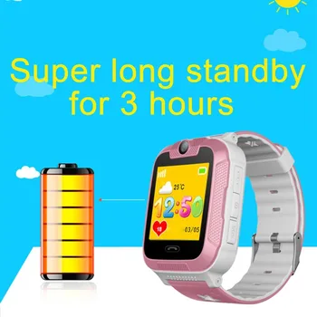 

Anti Lost OLED Child GPS Tracker SOS Smart Monitoring Positioning Phone Kids Baby Watch with Camera Compatible IOS & Android