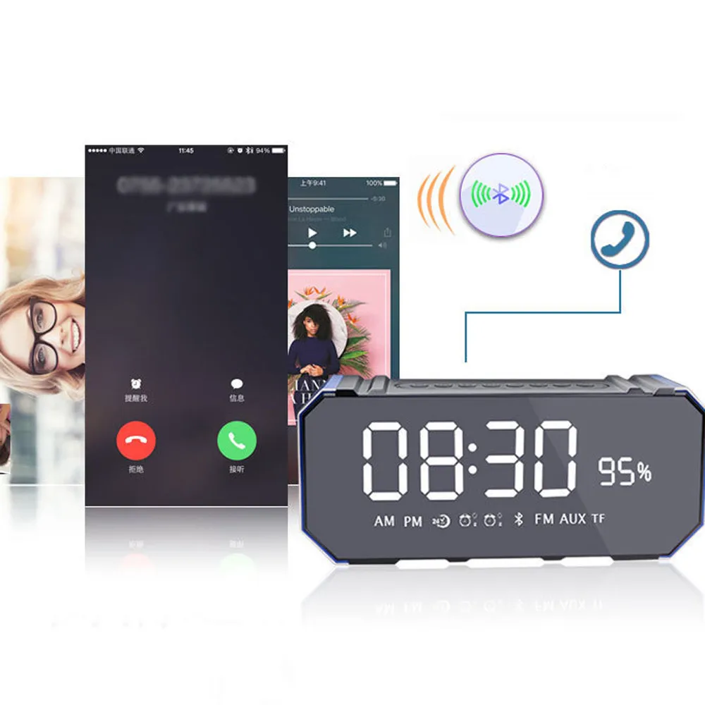 Звуковой сигнал 2019 DG100 Bluetooth динамик карта будильник с дисплеем наружный