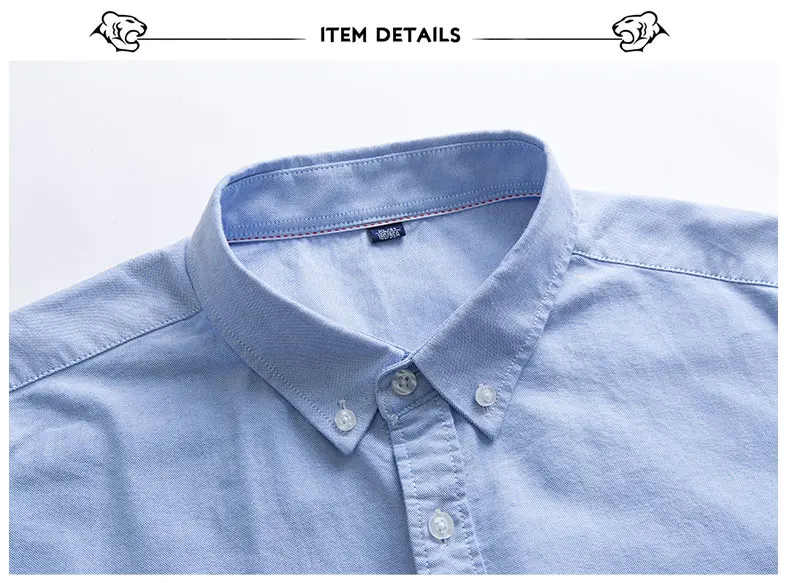 Сезон: весна–лето 100% хлопок Для мужчин оксфордская рубашка с длинным рукавом мужской белого и синего цвета социальных Рубашки Высокое