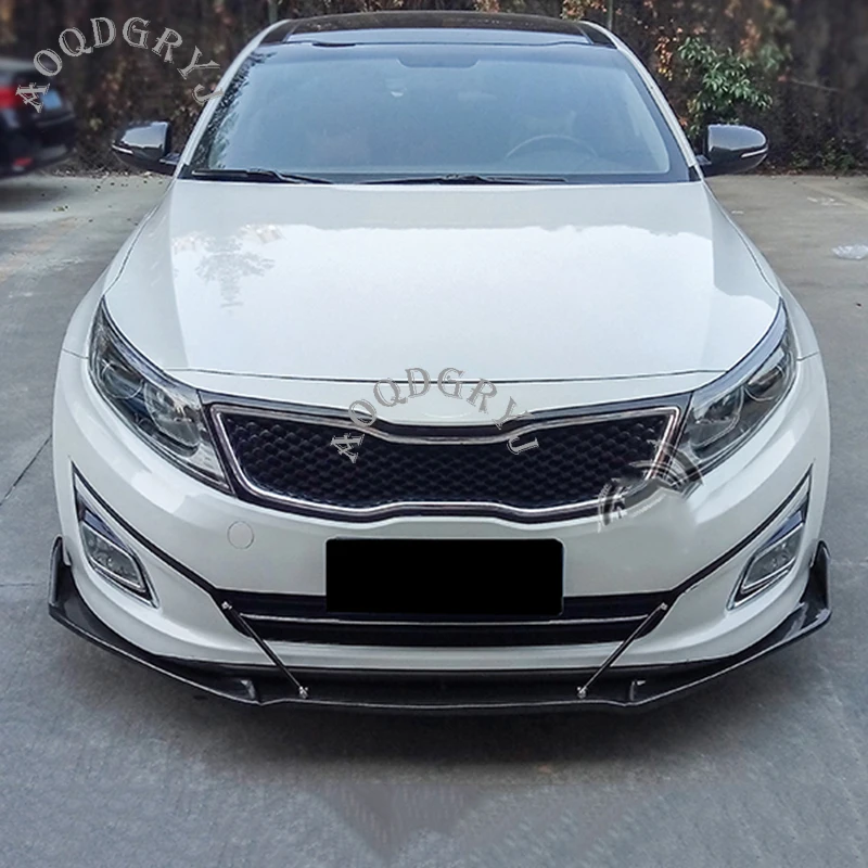 

Carbon fiber texture Front rear bumper lip Spoiler & side skirt modification body kit 5pcs For Kia optima K5 2011-2015