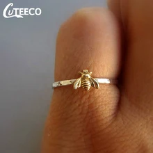 CUTEECO 1 шт. золотые кольца в форме пчелы для женщин Новое модное обручальное кольцо юбилей ювелирные изделия дропшиппинг