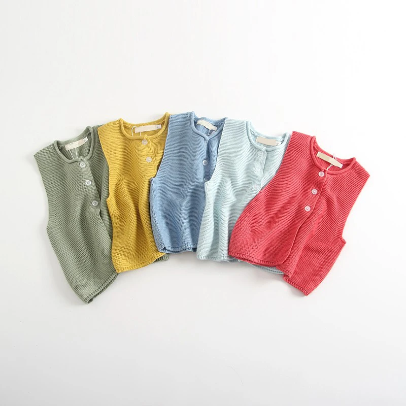 Buy Autumn Newborn Cotton Baby Sweater Vest Boys Girls