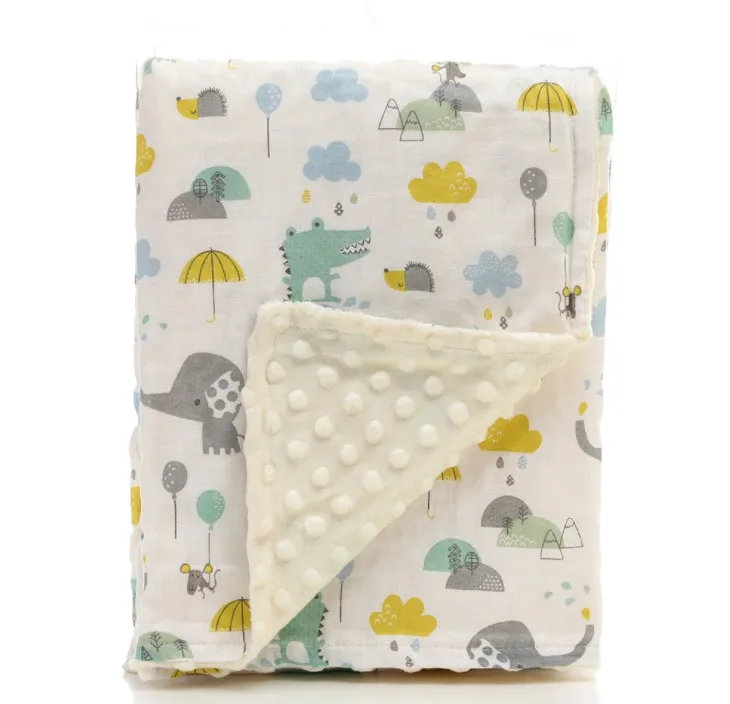 

Soft Baby Blankets Warm Fleece Newborn Stroller Sleep Cover Cartoon Beanie Infant Bedding Quilt Swaddling Wrap Kids Bath Towel