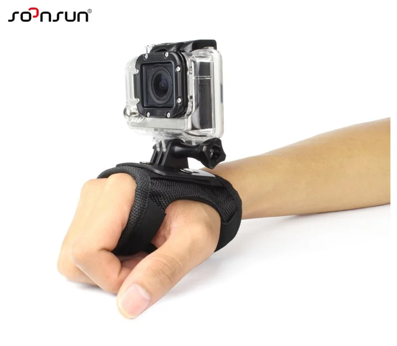 

SOONSUN Glove Wrist Band Hand Strap Belt Mount for Gopro Hero 7 6 5 4 3 2018 for Xiaomi Yi for SJCAM for Go Pro Accessories