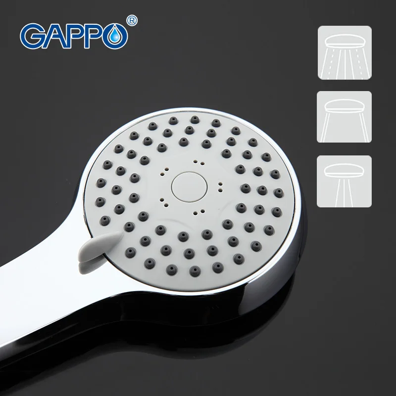 Gappo душевая головка для ванной комнаты с 3 полосами, круглые ручные душевые головки ABS В Хромированном покрытии, водосберегающая душевая головка, высокое качество, 1 шт., G10