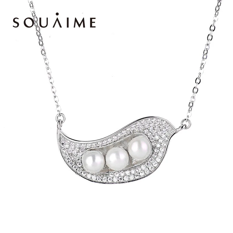 

Natural Pearl Necklace 45cm 925 Sterling Choker For Women Casual Style Evening Jewelry Holiday