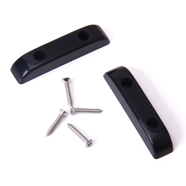 Black 3 Ply Pickguard for PB Precision Bass + 2pcs Thumb Rest Tug Bar Finger Pull for Electric Bass Replacement
