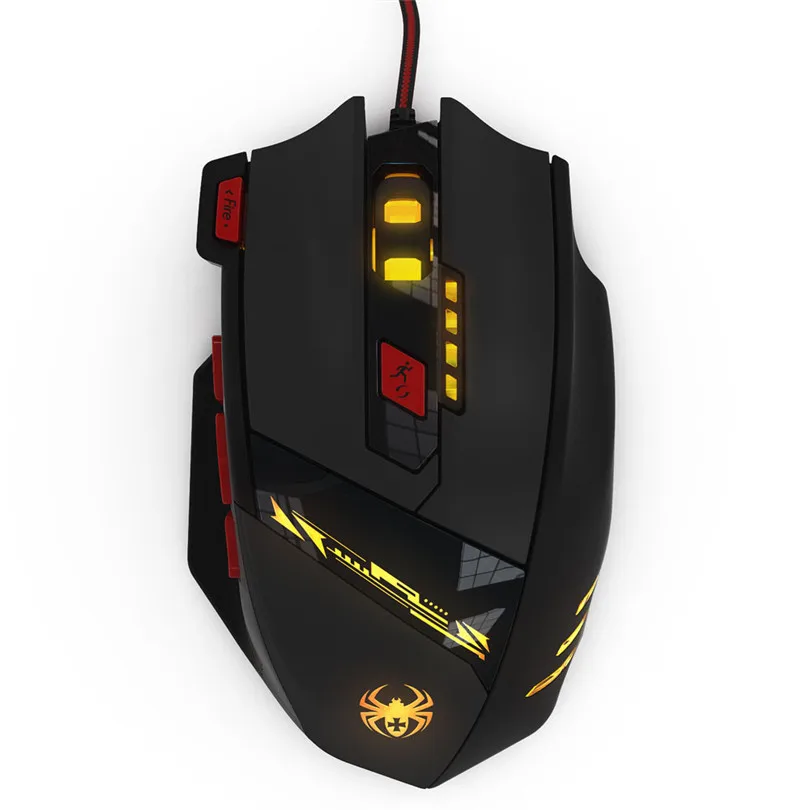 

ZELOTES 8000 DPI 8 Key Memory Chips Design 6 Optical LED Wired Game Mouse A30