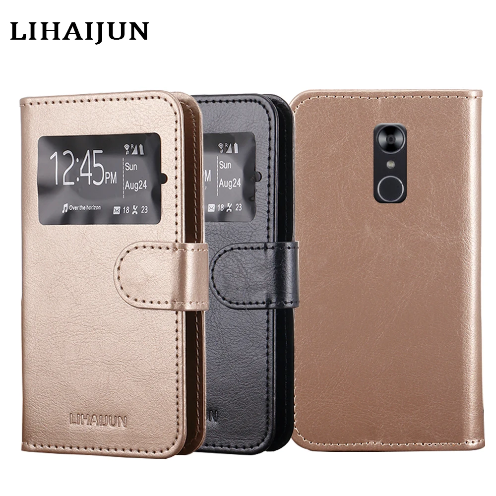 

Flip Cover PU Leather Case Window View Slim Phone Case Cover For Fly Cirrus 13 (FS518)