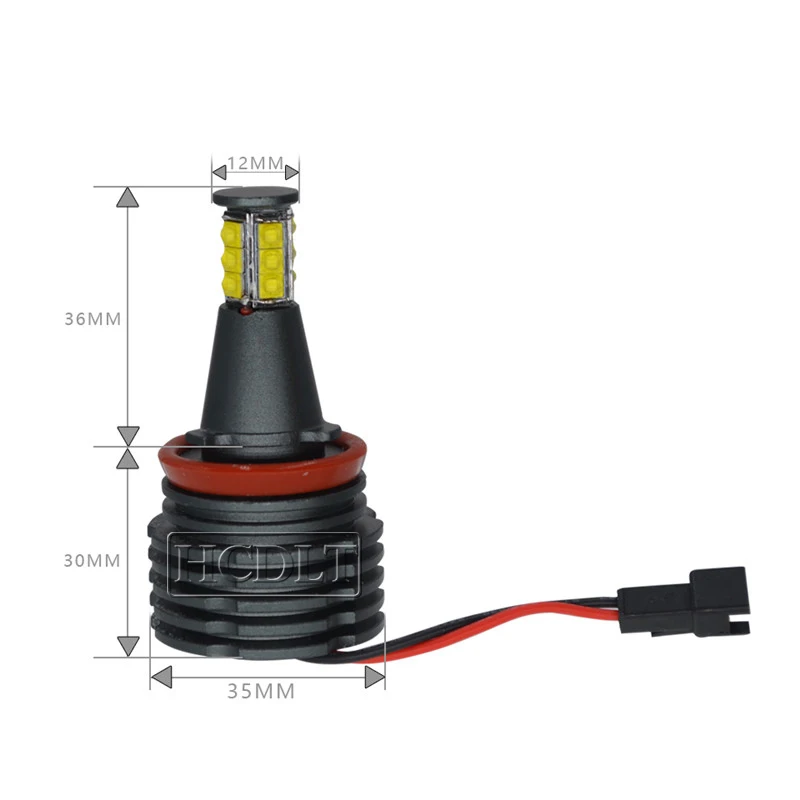 HCDLT 2120W 240W LED Angel Eyes E92 H8 LED Chips White Lights For B-M-W E91 E60 E61 E70 X5 E71 X6 E82 E87 Angel Eyes LED Marker (4)