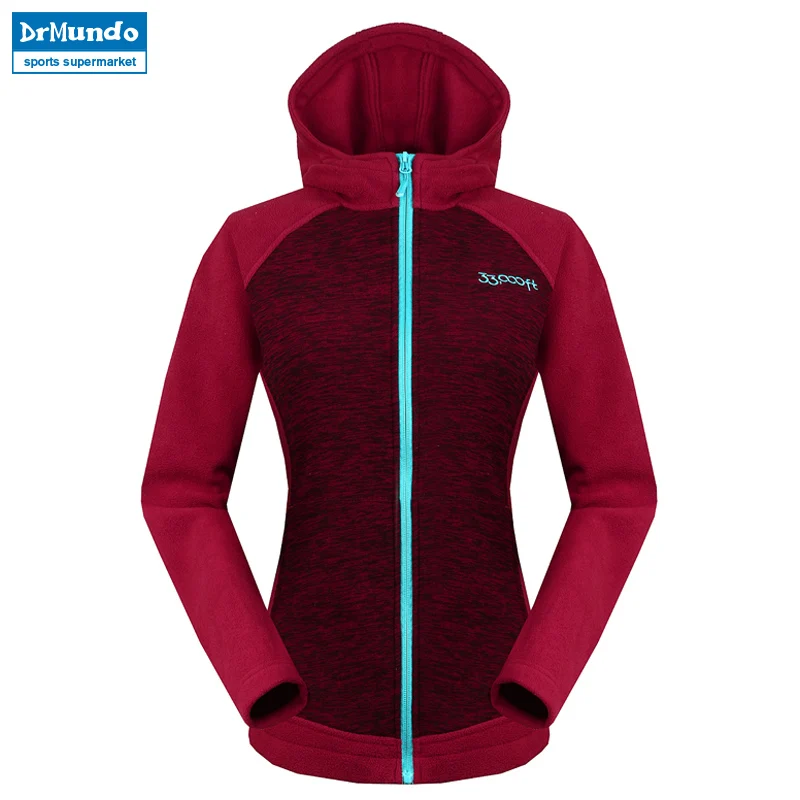 

Women outdoor fleece hiking jacket windproof Warm Coat Women Mountaineering jacket Thicker knitting sweater Travel Clothing