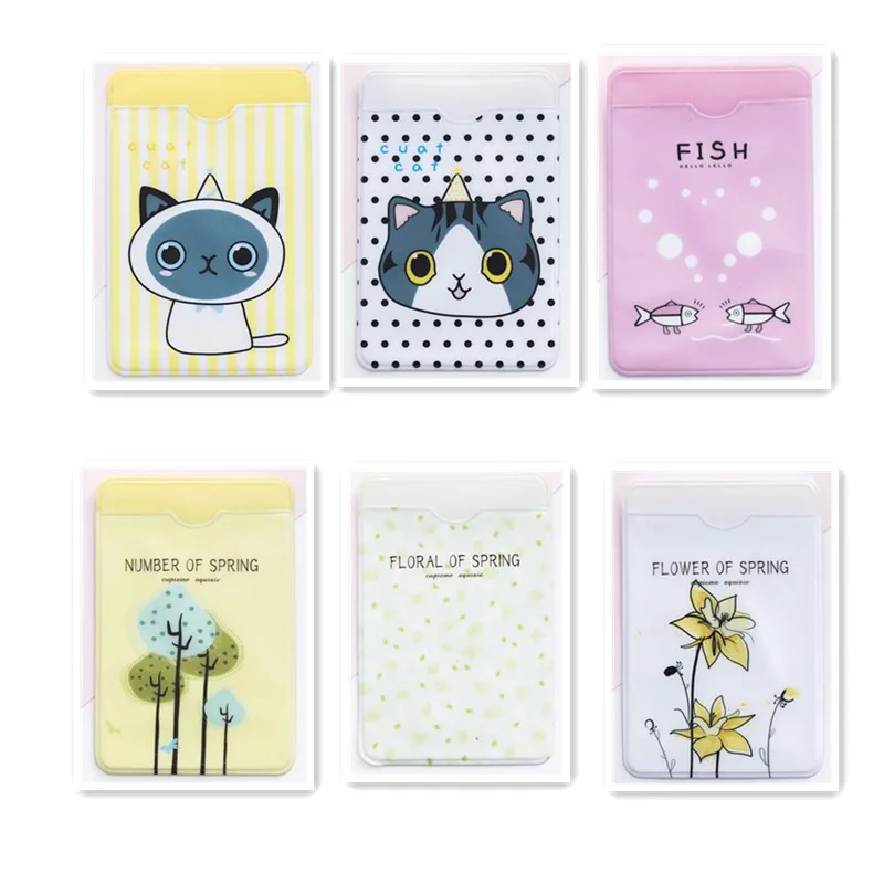 

Cute Small Fresh ID Card Holder Case Cartoon Business Bus Bank Credit Card Cover Transparent PVC for Student Kid Women Badge Bag