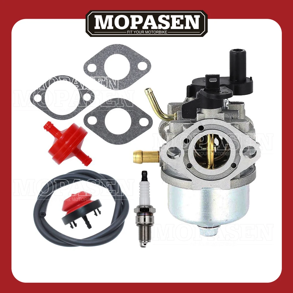 801396 Carburetor with Primer Bulb Fuel Filter Gaskets Spark Plug for