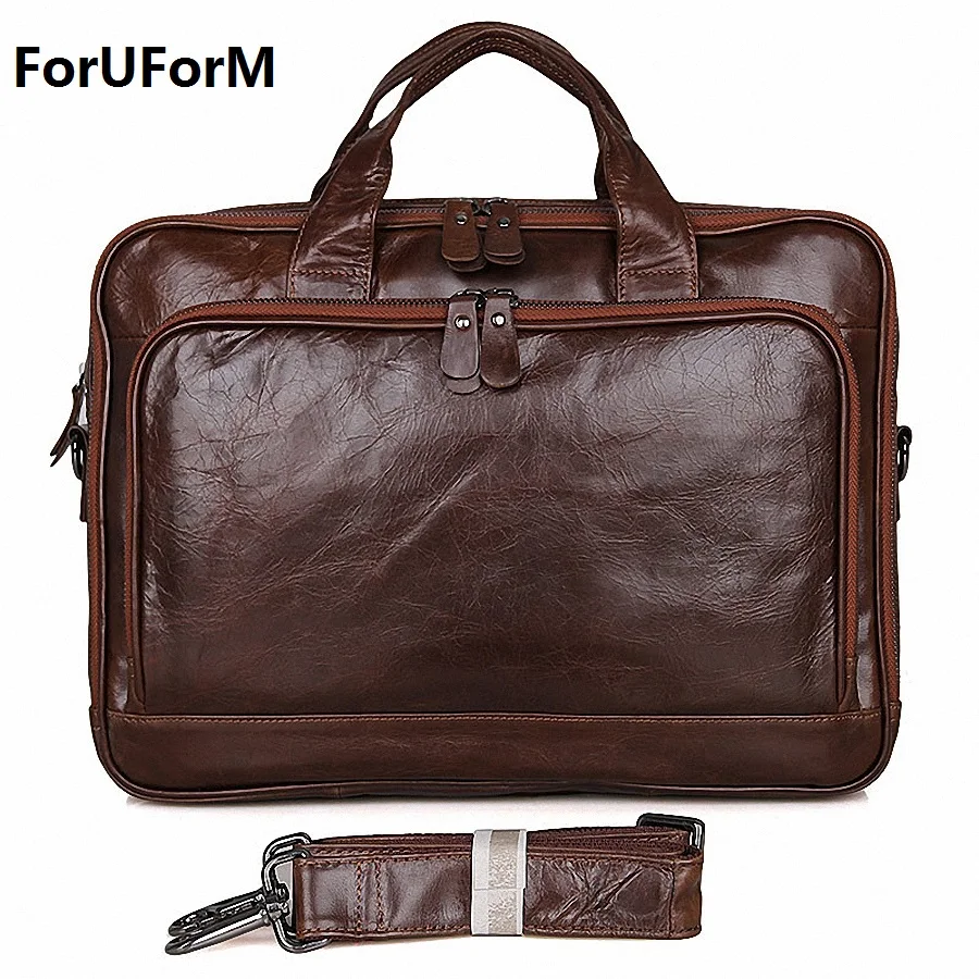 Genuine leather men messenger bags business 14 inch laptop bag men's briefcase Tote shoulder laptop men's travel handbag LI-1754 new high quality leather men laptop briefcase bag 14 inch computer bags handbag business bag fashion laptop handbag for men