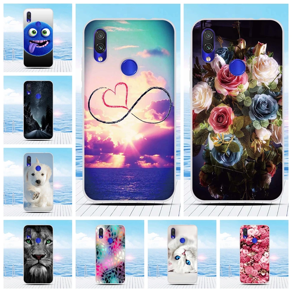 Чехол для Xiaomi Redmi 7 мягкий силиконовый чехол из ТПУ Для Redmi7 Модный с рисунком