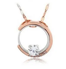 

Romantic sun & moon lovers Austria crystal 925 sterling silver women ladies pendant necklaces jewelry wholesale