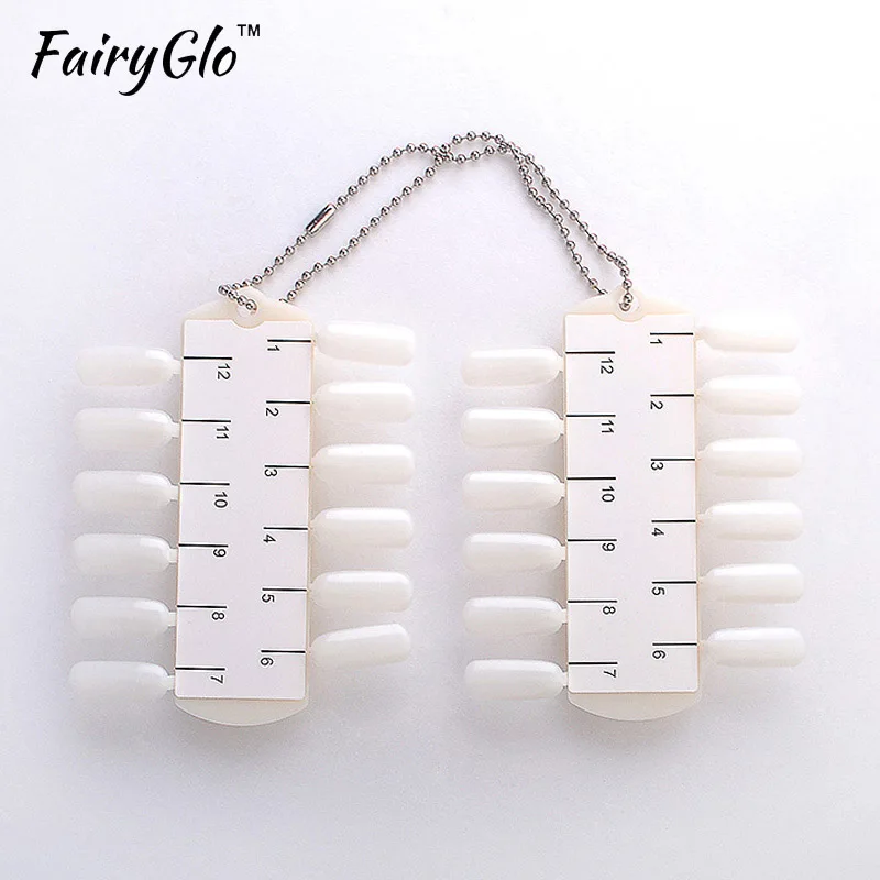 

Fairyglo 24 Tips Color Chart Gel Polish Display Palette Tool False Nail Tips Portable Practice Nail Art DIY Design Tool