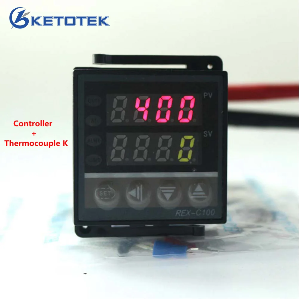 

SSR output Thermostat Regulator Dual Digital PID Temperature Controller REX-C100