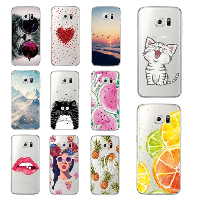 Узор чехол для телефона samsung Galaxy A5 A3 J5 2015 2016 2017 S9 S8 S7 S6 край J2 Prime прозрачный TPU