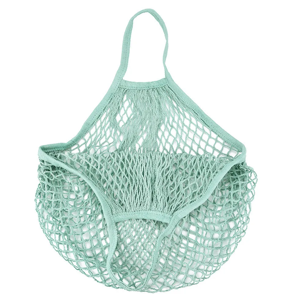

Eco-Friendly Shopping Storage Bag Reusable String Shopping Grocery Bag Shopper Tote Mesh Net Woven Cotton Bag Hand Totes 10