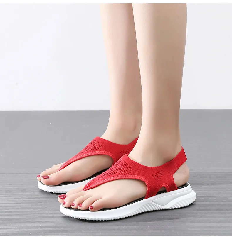 LL 9520-2019 Breathable Flyknit Women Sandals Summer Woman Shoes-9