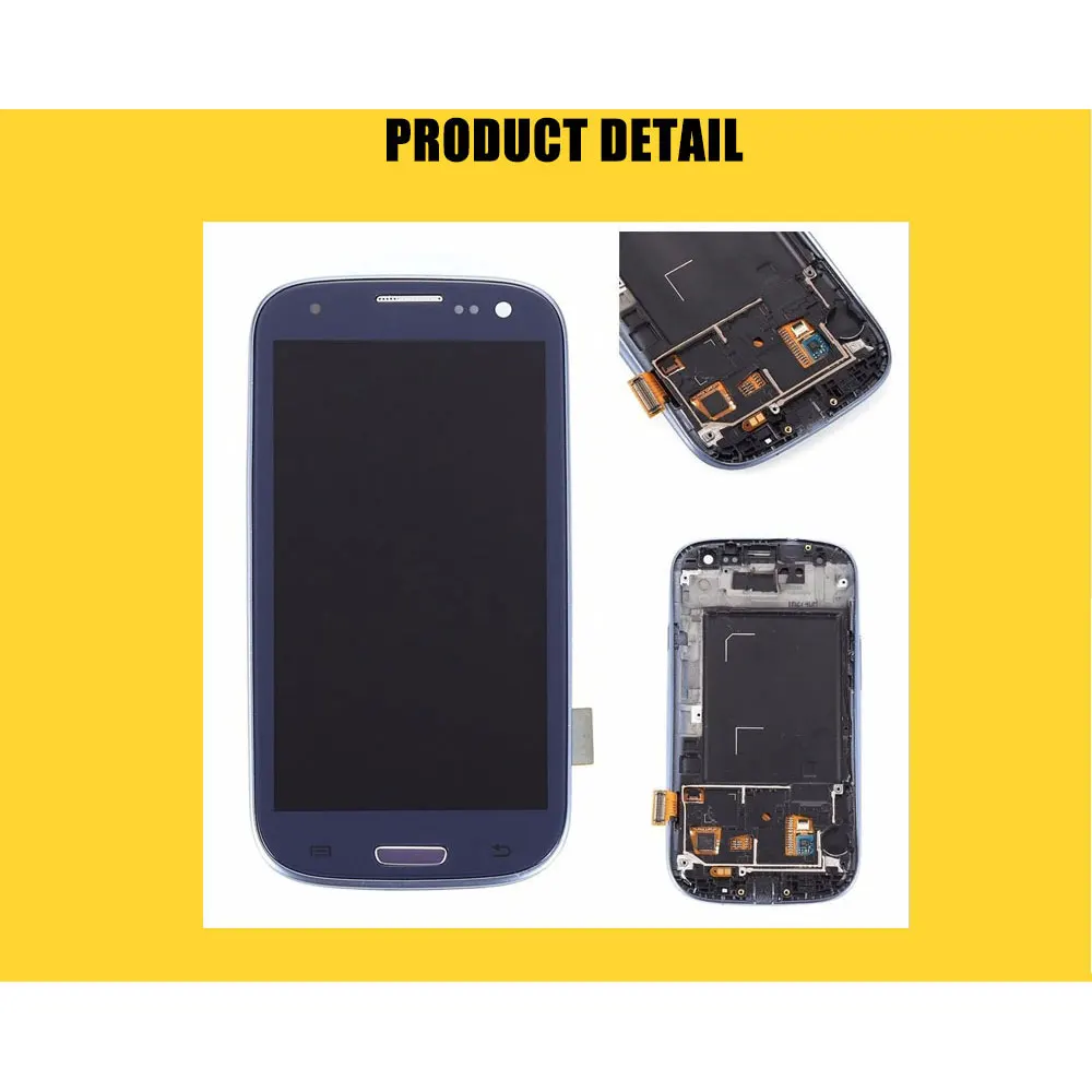 ЖК экран для замены с цифровым преобразователем сенсорный Samsung S3 9300 рамкой