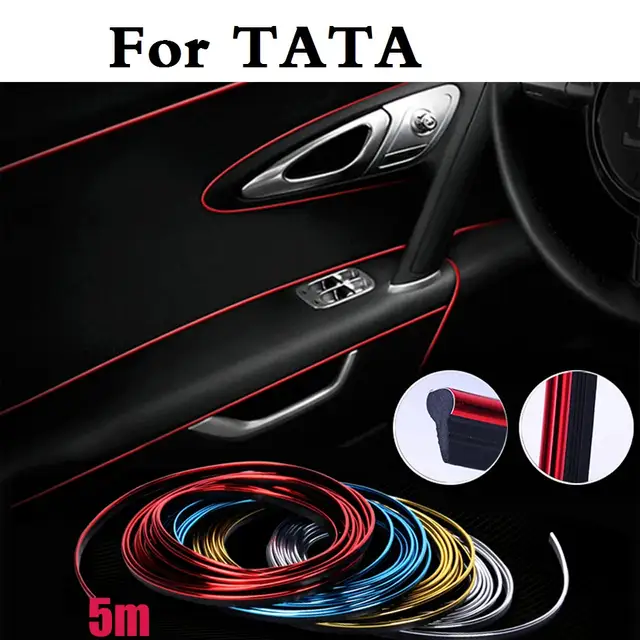 Us 6 7 Car Styling Car Interior Grille Mouldings Trim Decorative Strip Line Stickers For Tata Aria Indica Indigo Nano Safari Sumo In Car Stickers