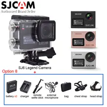 Original SJCAM SJ6 Legend Action Camera Touch Screen Waterproof 4K WiFi Sport DV+Remote Selfie Stick+2 Battery+Many Accessories
