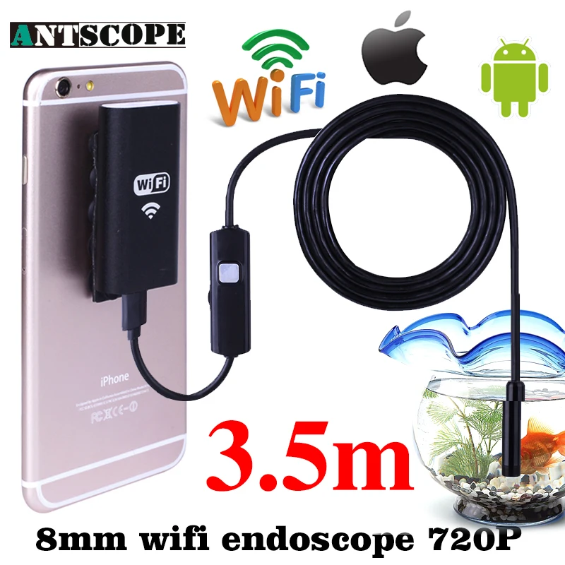 

8mm WiFi Endoscope 3.5M Borescope Waterproof Inspection Camera Snake IOS Iphone Endoskop Android Phones Mac Windows Computer 57